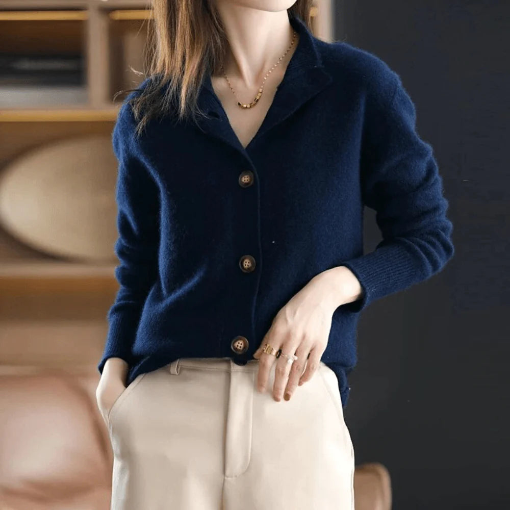 Annie™ Cashmere Knit Gilet – Women’s Sleeveless Cardigan Vest, Luxurious Soft Cashmere Layer, Warm Stylish Fall & Winter Outfit Essential